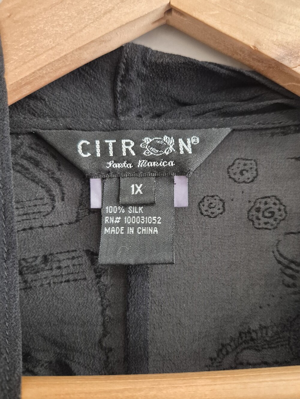 Citron 100% Silk Embossed Textured Open Cardigan Top Topper Size 1X READ - Picture 2 of 6